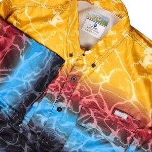 Ocean Coast Advantage Men XXL SS Button Up Shirt Fishing UPF Performance Outdoor